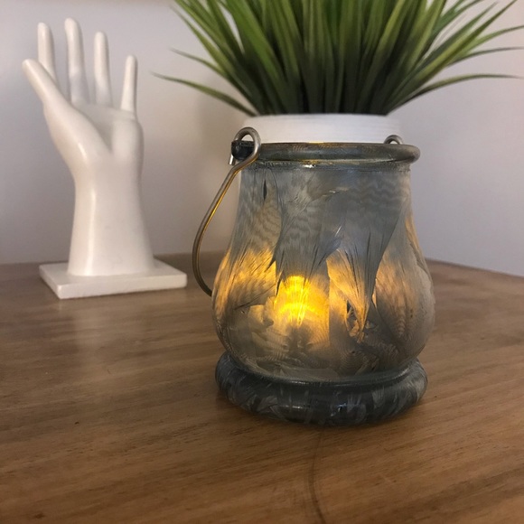 Frosted Glass Tea Light Holder - Picture 4 of 4